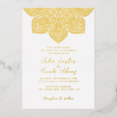西太平洋異形オーバルクラシックマンダラ結婚ズ 箔招待状 (正面)