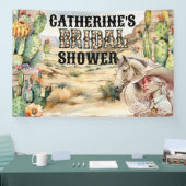 西女性のカーボーイイン砂漠ブライダルシャワーシック 横断幕 (トレードショー)