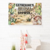 西女性のカーボーイイン砂漠ブライダルシャワーシック 横断幕 (インサイチュ)