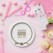 西女性のカーボーイロープブライダルシャワーデザイン ペーパープレート (パーティー)