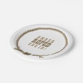 西女性のカーボーイロープブライダルシャワーデザイン ペーパープレート (アングル)