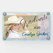 西女性のカーボーイ卒業写真バナー 横断幕 (横)