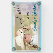 西女性のカーボーイ卒業写真バナー 横断幕 (縦)