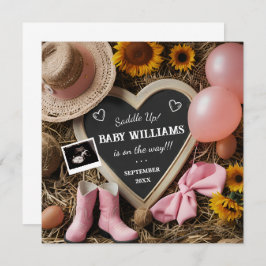 西女性のカーボーイ妊娠の発表 招待状