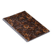 西女性のカーボーイ茶色の花 ノートブック (右側)