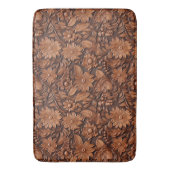 西女性のカーボーイ茶色の花 バスマット (正面縦)