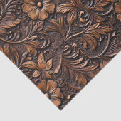 西女性のカーボーイ茶色の花 薄葉紙 (詳細)