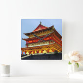 西安の鼓楼 スクエア壁時計 (ホーム)