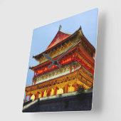 西安の鼓楼 スクエア壁時計 (傾斜)