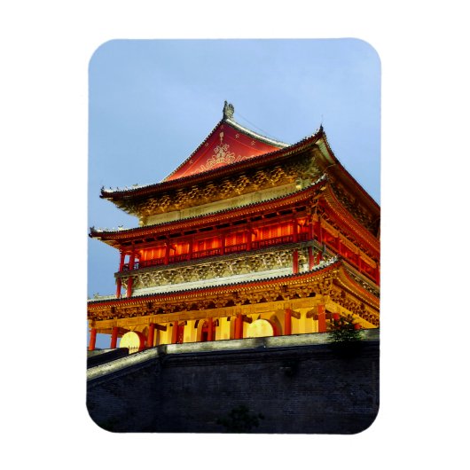 西安の鼓楼 マグネット (縦)