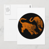 西安中国2002ブラウン幽霊タイガースブラックサークルTr ポストカード (正面/裏面)