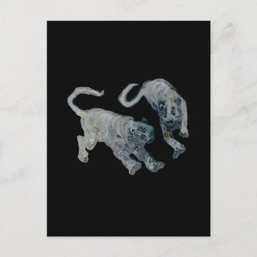 西安中国2002幽霊タイガースブラックスクエアトラン ポストカード (正面)