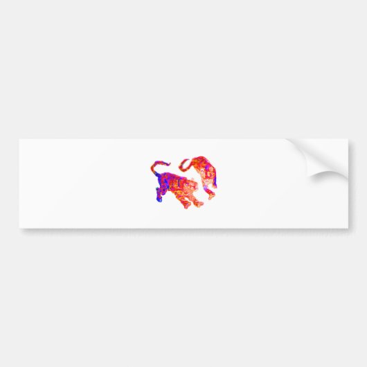 西安中国2002幽霊タイガースホット&コールドトランプティ バンパーステッカー (正面)