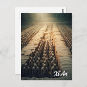 西安兵馬俑中国旅行 ポストカード (正面/裏面)