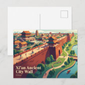 西安古城壁 中国 ポストカード (正面/裏面)