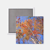 西山秋のホット春国立公園の贈り物 マグネット (正面/裏面)