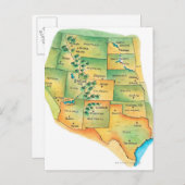 西州の地統一された図 ポストカード (正面/裏面)