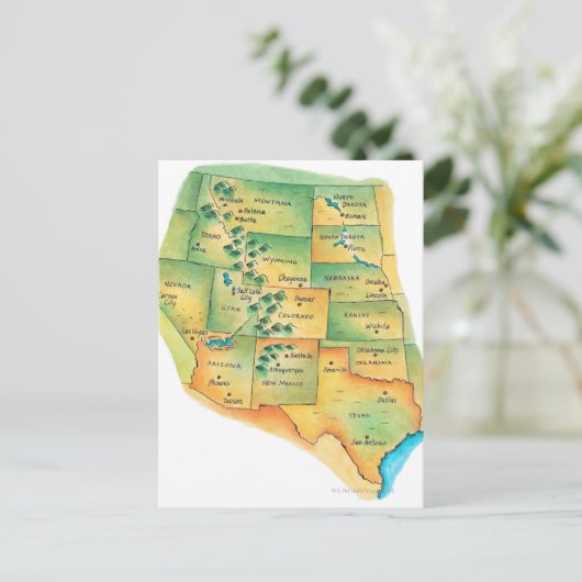 西州の地統一された図 ポストカード (スタンド正面)