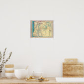 西州道路地図 ポスター (キッチン)