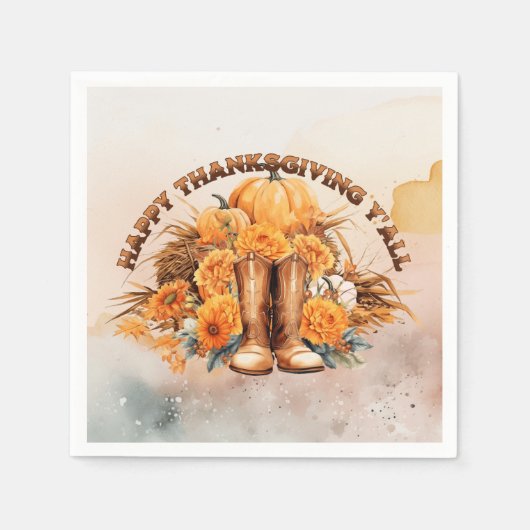 西感謝祭 スタンダードカクテルナプキン (正面)