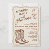 西手描き何ファンシーも愛結婚の 招待状 (正面)