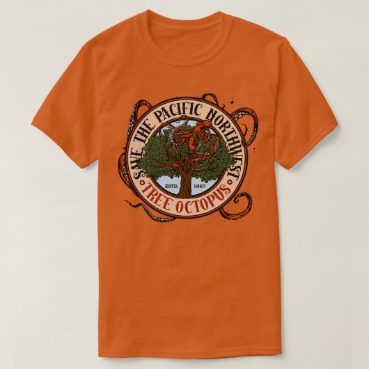 西救西西木のタコ Tシャツ (デザイン正面)