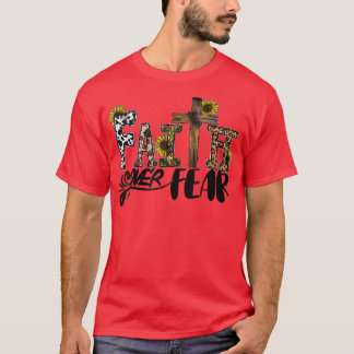 西方信仰の恐怖Cowhide Sunflower Fa Tシャツ