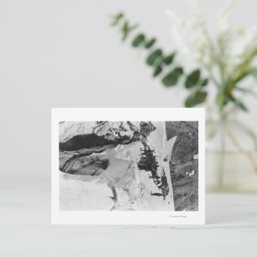 西方氷河の登山者であるレイニエ山 ポストカード (スタンド正面)