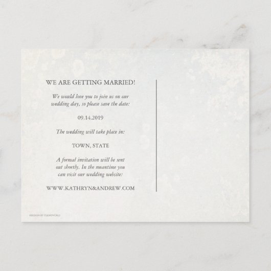 西日本の海波が日付写真を保存 案内ポストカード (裏面)