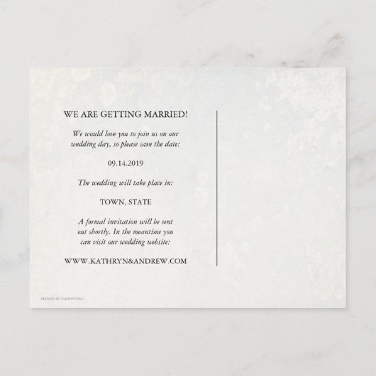 西日本の海波が日付写真を保存 案内ポストカード (裏面)