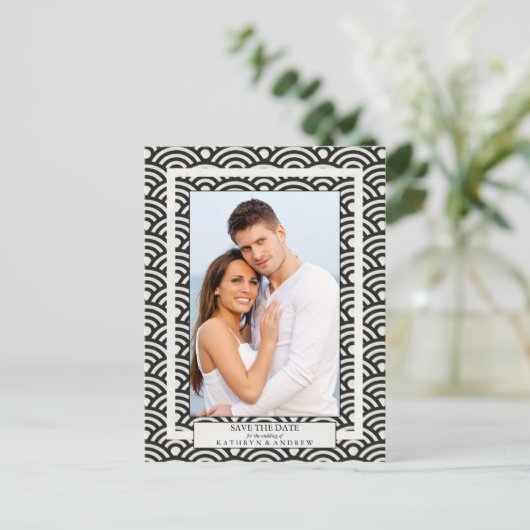 西日本の海波が日付写真を保存 案内ポストカード (スタンド正面)