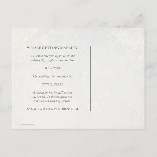 西日本の海波が日付写真を保存 案内ポストカード (裏面)