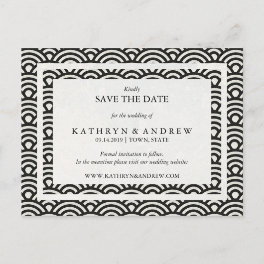 西日本の海波の日付を保存No Photo 案内ポストカード (正面)