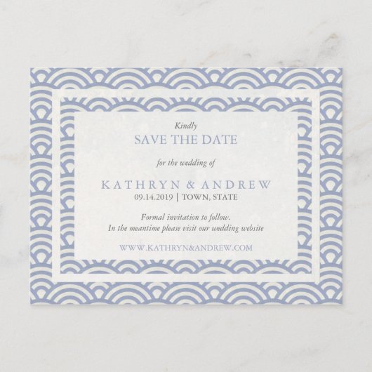 西日本の海波の日付を保存No Photo 案内ポストカード (正面)