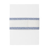 西日本の海波エレガントダークブルー+ホワイト 招待状ベリーバンド (裏面例)