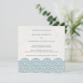 西日本の海波エレガントビーチ結婚式 招待状 (スタンド正面)