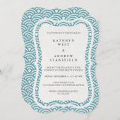 西日本の海波エレガントビーチ結婚式 招待状 (正面/裏面)