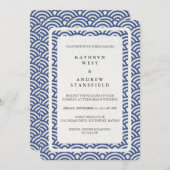 西日本の海波エレガントビーチ結婚式 招待状 (正面/裏面)