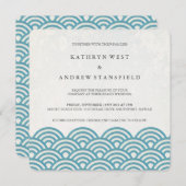 西日本の海波エレガントビーチ結婚式 招待状 (正面/裏面)