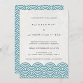 西日本の海波エレガントビーチ結婚式 招待状 (正面/裏面)