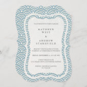 西日本の海波エレガントビーチ結婚式 招待状 (正面/裏面)