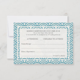 西日本の海波エレガントビーチ結婚式RSVP 出欠カード