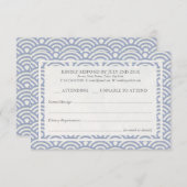 西日本の海波エレガントビーチ結婚式RSVP 出欠カード (正面/裏面)