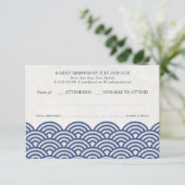 西日本の海波エレガントビーチ結婚式RSVP 出欠カード (スタンド正面)