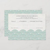 西日本の海波エレガントビーチ結婚式RSVP 出欠カード (正面/裏面)