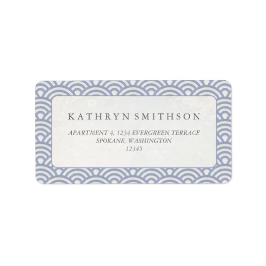 西日本の海波エレガント紫+白 ラベル (正面)