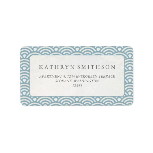 西日本の海波エレガント青+白 ラベル (正面)