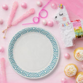 西日本の海波シエレガントーブルーグリーン ペーパープレート (パーティー)