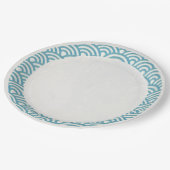 西日本の海波シエレガントーブルーグリーン ペーパープレート (アングル)