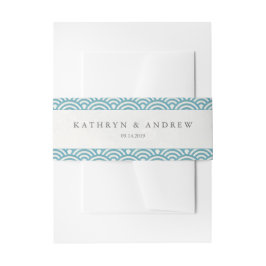 西日本の海波シエレガントーブルーグリーン 招待状ベリーバンド